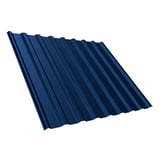 Trapezblech T20M Enzianblau (RAL 5010) aus 0,50 mm Stahl mit 25 µm Polyesterbeschichtung