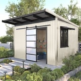 Trapezblech T20M Dach Anthrazit auf modernem Gartenhaus, Anwendungsbeispiel