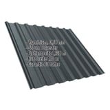 Trapezblech T20M Aluminium 0,70 mm Anthrazitgrau mit eingeblendeten Eckdaten zu Material, Beschichtung und Massen