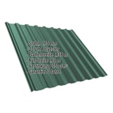 Trapezblech T20M Dach Moosgrün mit eingeblendeten Eckdaten: Stahl, 0,75 mm, 25 µm Polyester, Plattenbreite, Nutzbreite