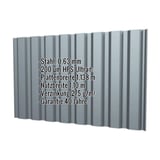 Trapezblech T20M Wand Stahl 0,63 mm Fenstergrau mit eingeblendeten Eckdaten