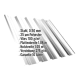 Trapezblech T35DR Lichtgrau RAL 7035, 0,50 mm, mit eingeblendeten Eckdaten