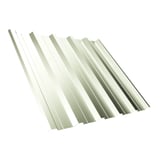 Trapezblech T35DR Grauweiß, 0,75 mm, mit 25 µm Polyesterbeschichtung, schräg von oben