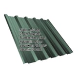 Trapezblech T35DR Moosgrün RAL 6005, 0,50 mm Stahl, mit eingeblendeten Eckdaten