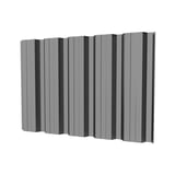 Trapezblech T35DR Graualuminium, 0,75 mm Stahl, Polyesterbeschichtung, Vorderansicht