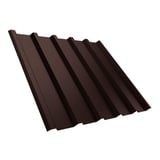 Trapezblech T35M schokoladenbraun, 0,50 mm Stahl, Hauptansicht von oben