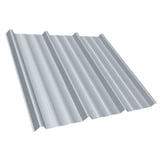 Trapezblech T45/333MD Lichtgrau RAL 7035, 0,50 mm, Hauptansicht schraeg von oben