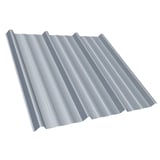 Trapezblech T45/333MD Weißaluminium RAL 9006, 0,50 mm Stahl, Hauptansicht schräg von oben