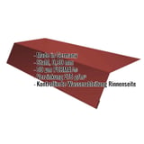 Traufenblech Kirschrot (RAL 3011) aus Stahl 0,50 mm, PURMAT® beschichtet, mit eingeblendeten Eckdaten