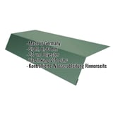 Traufenblech Moosgrün RAL 6005 Stahl 0,50 mm mit Polyesterbeschichtung, Eckdaten eingeblendet