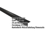 Traufenblech Stahl 0,50 mm Schwarz Mattpolyester mit eingeblendeten Produktdetails