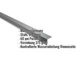Traufenblech Anthrazitgrau 0,50 mm Stahl mit Puramid Beschichtung, Eckdaten eingeblendet