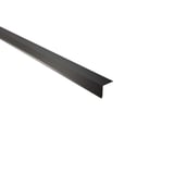 Traufenblech Tiefschwarz RAL 9005 aus 0,50 mm Stahl, schräg von oben