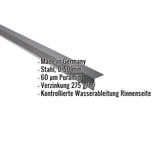 Traufenblech Anthrazitgrau, 0,50 mm Stahl, mit Puramid Beschichtung und Eckdaten-Einblendung