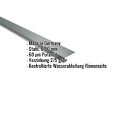 Traufenblech Stahl 0,50 mm Puramid beschichtet, mit eingeblendeten Eckdaten