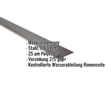 Traufenblech Schokoladenbraun RAL 8017, 0,63 mm Stahl, mit eingeblendeten Eckdaten