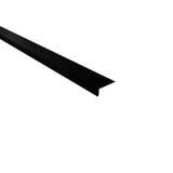 Traufenblech Stahl 0,50 mm Schwarz, 35 µm Mattpolyester, Hauptansicht schraeg von oben