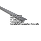 Traufenblech Anthrazitgrau 0,50 mm mit Puramid Beschichtung, Eckdaten eingeblendet