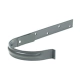 Universal Rinnenhalter aus Stahl, graphitfarben, mit Polyurethan beschichtet, Hauptansicht mit Befestigungsloechern