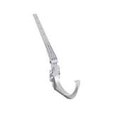 Universal-Rinnenhalter aus grauem PVC, Hauptansicht des einzelnen Halters