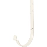 Universal Rinnenhalter aus Stahl, reinweiß (RAL 9010) mit Polyurethan-Beschichtung, freigestellt