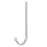 Universal Rinnenhalter aus Stahl, Weißaluminium RAL 9006, 50 µm Polyurethan beschichtet, Hauptansicht