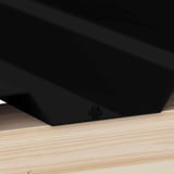 Verzinkte Schraube Tiefschwarz RAL 9005 in Tiefsicke einer Profilplatte auf Holzkonstruktion