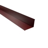 Wandanschluss Weinrot RAL 3005 Stahl 0,50 mm, Hauptansicht schräg von oben