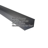 Wandanschluss Aluminium Anthrazitgrau RAL 7016, 0,70 mm, mit eingeblendeten Eckdaten