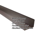 Wandanschluss Stahl 0,50 mm Sepiabraun RAL 8014 mit eingeblendeten Eckdaten Made in Germany, 25 µm Polyester