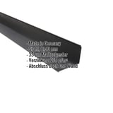 Wandanschluss aus Stahl, dunkelgrau, 0,50 mm, mit eingeblendeten Eckdaten zu Material und Beschichtung