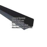 Wandanschluss Anthrazitgrau, Stahl 0,50 mm, 80 µm Shimoco Beschichtung, mit eingeblendeten Eckdaten