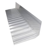 Wandanschluss Profil 76/18 aus klarem Polycarbonat, Spundwand-Form, Hauptansicht