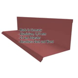 Wandanschluss Typ 2 Aluminium 0,70 mm Rotbraun mit eingeblendeten Eckdaten Made in Germany