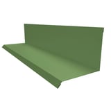 Wandanschluss Typ 2 aus Stahl 0,50 mm, Resedagrün RAL 6011, Polyester beschichtet, Hauptansicht