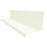 Wandanschluss Typ 2 aus grauweißem (RAL 9002) Stahl, 0,50 mm stark, mit 90° Winkel und 25 µm Polyesterbeschichtung