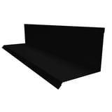 Wandanschluss Typ 2 aus tiefschwarzem Stahl, 0,50 mm stark, 90 Grad Winkel