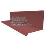 Wandanschluss Typ 3 aus Aluminium 0,70 mm, rotbraun RAL 8012, mit eingeblendeten Eckdaten