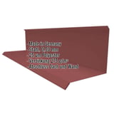 Wandanschluss Typ 3 aus Stahl 0,50 mm in Rotbraun RAL 8012, mit eingeblendeten Eckdaten