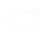 Wandanschluss Typ 3 aus Stahl 0,50 mm, Reinweiß RAL 9010, 25 µm Polyester Beschichtung, Hauptansicht
