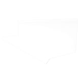 Wandanschluss Typ 3 aus Stahl 0,75 mm, Reinweiß RAL 9010, 25 µm Polyesterbeschichtung