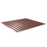 Wellblech 18/1064 rotbraun (RAL 8012) aus Stahl 0,50 mm mit 25 µm Polyesterbeschichtung, Hauptansicht