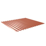 Wellblech 18/1064 aus Stahl, 0,75 mm stark, kupferbraun (RAL 8004) mit 25 µm Polyesterbeschichtung