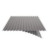 Wellblech 18/1064 Graualuminium mit sichtbarer Anti-Tropf-Vliesbeschichtung auf der Unterseite