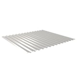 Wellblech 18/1064 aus Stahl, 0,75 mm, in Weißaluminium (RAL 9006) mit 25 µm Polyesterbeschichtung