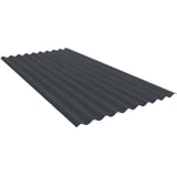 Wellblech PF25W Graphitgrau RAL 7024, 0,50 mm Stahl, Hauptansicht schraeg von oben