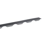 Zahnblech gelocht Anthrazitgrau RAL 7016, 0,75 mm Stahl, Detailansicht der Perforationen