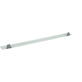 Zahnblech gelocht, anthrazitgrau, 0,75 mm Stahl, lange, schmale Ansicht mit zwei gelochten Enden