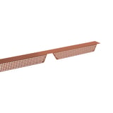 Zahnblech gelocht, kupferbraun (RAL 8004), 0,75 mm Stahl, Hauptansicht freigestellt