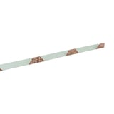 Zahnblech gelocht aus Stahl 0,75 mm kupferbraun, Detailansicht der Perforation und des Profils